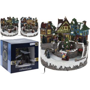 Jule scene village w led 2ass