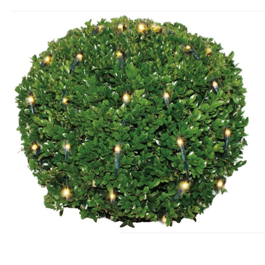 Led-lys busk ball 144led varm hvit 120cm