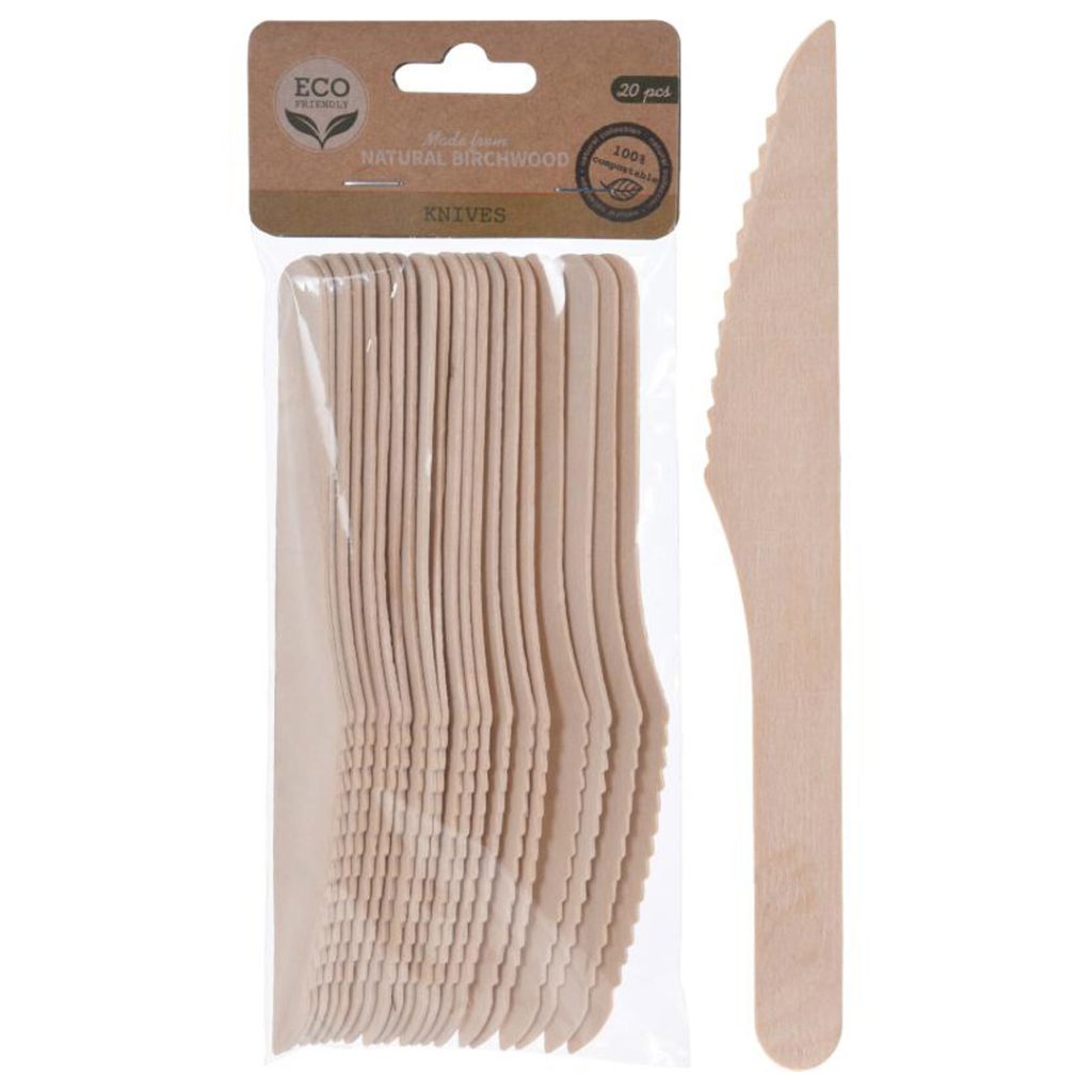Trekniv bjørkeved 20pk