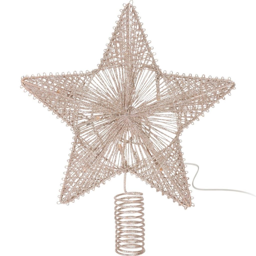 Juletre stjerne gull 10led 25cm