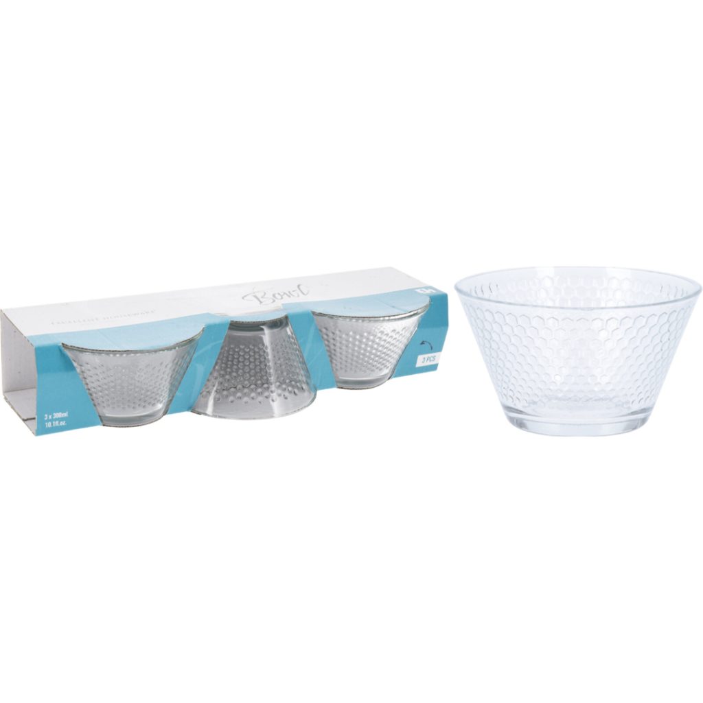 Skål glass sett 3 stk design