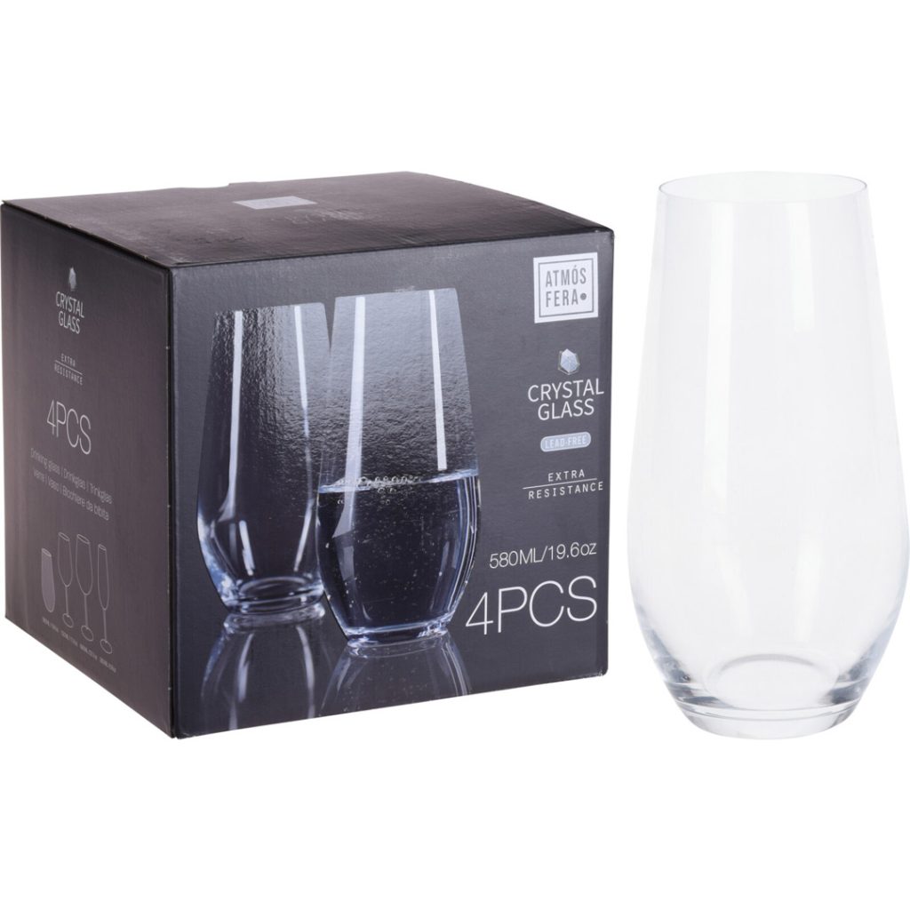 Atmosfera vannglass crystal 580ml 4pk