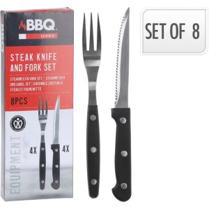 Bbq biffkniv og gaffelsett