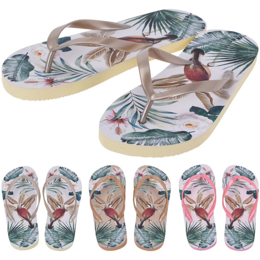 Slippers dame (rosa / gull / bronse)