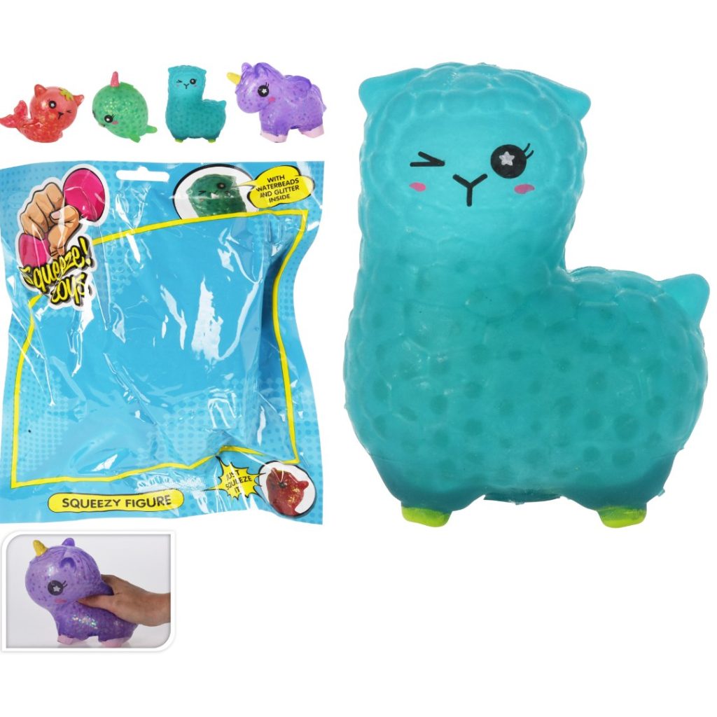 Klemmedyr med vannperler og glitter