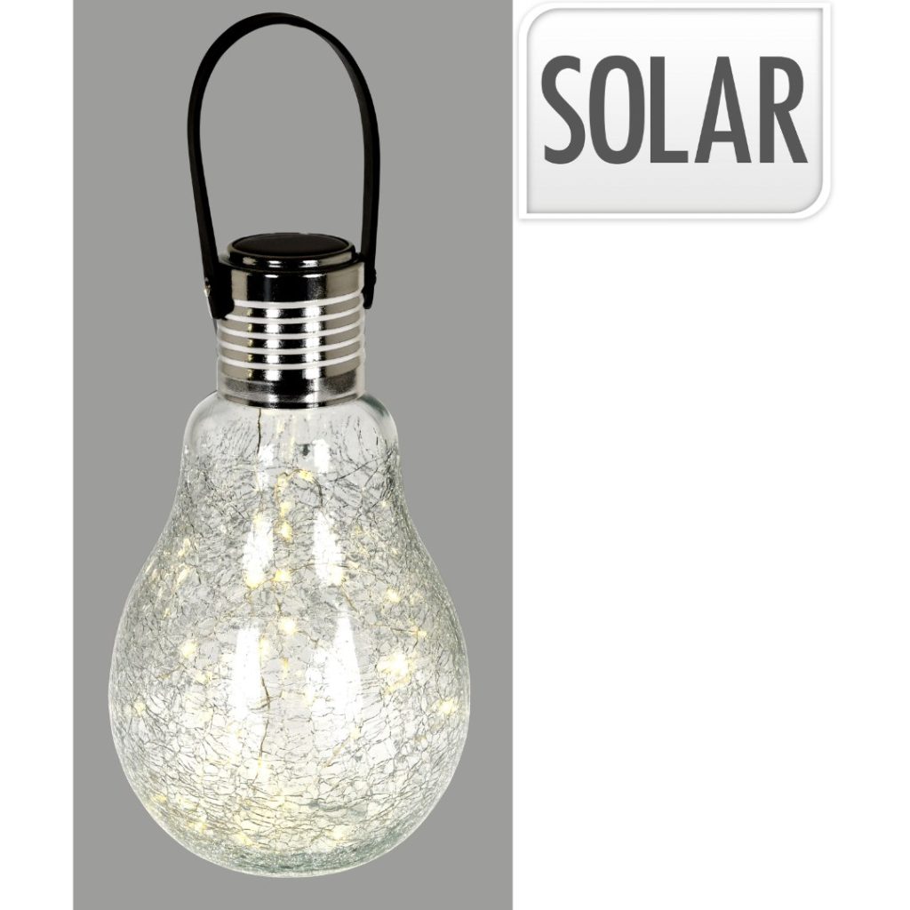 Solar glasspære 30 led 26cm