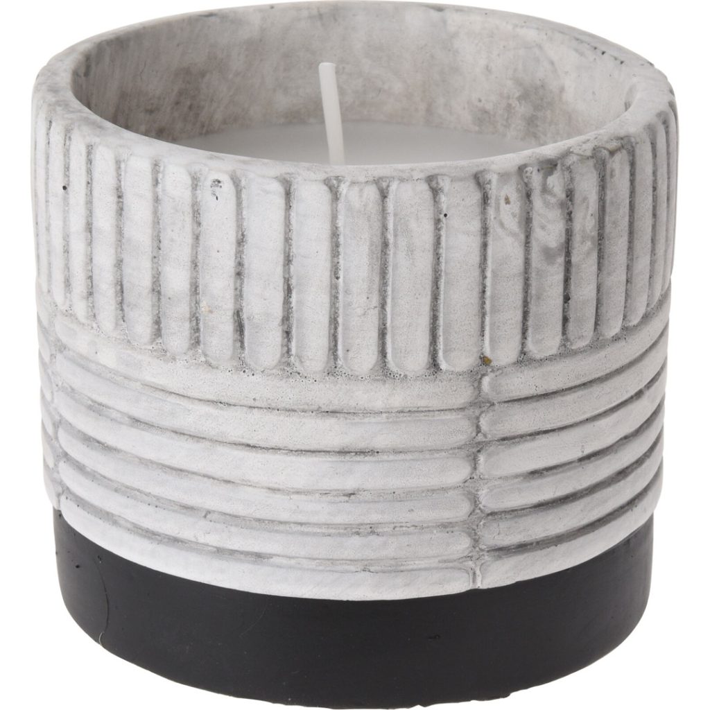 Citronella stearinlys i keramikk krukke