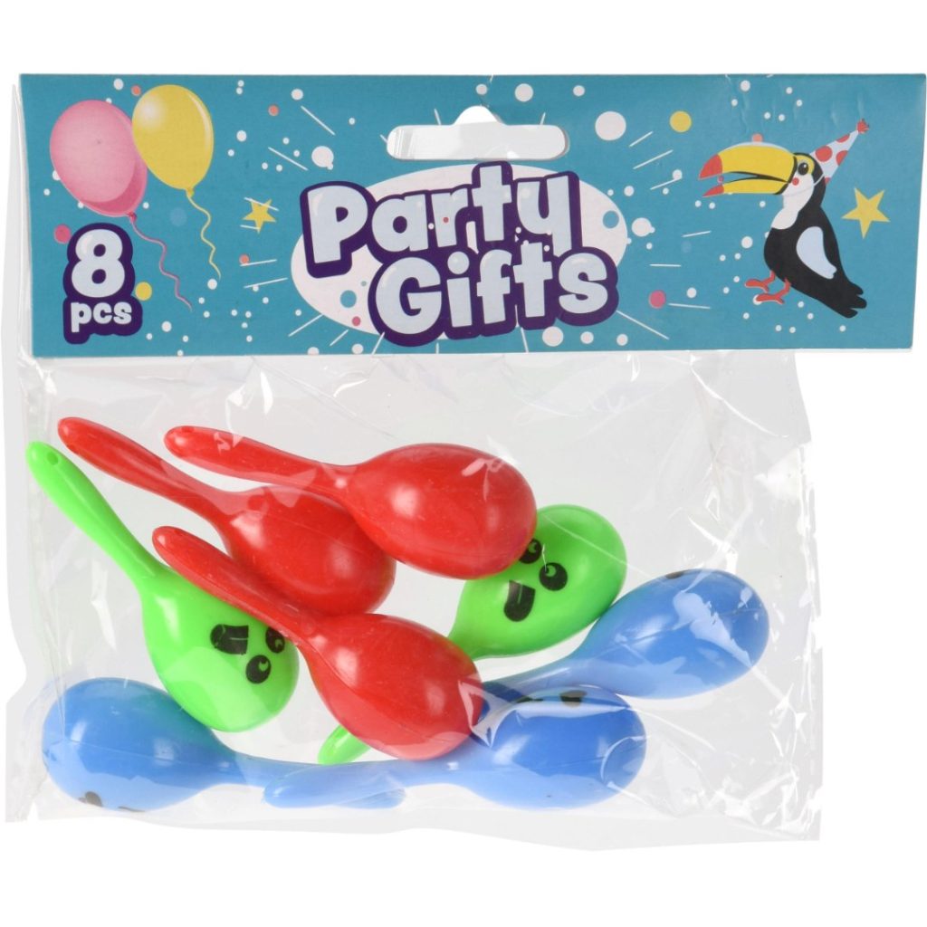 Partygifts maracas 8pk