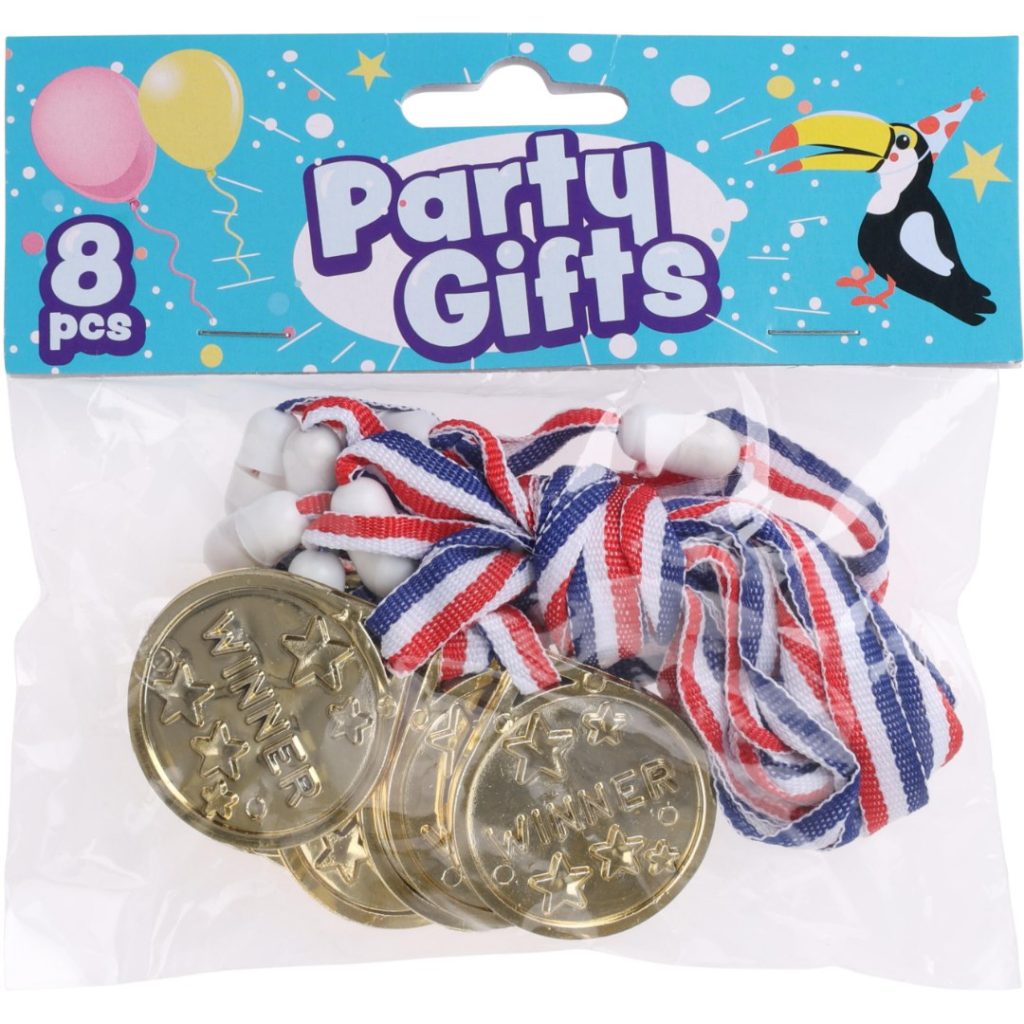 Partygifts medaljer 8pk