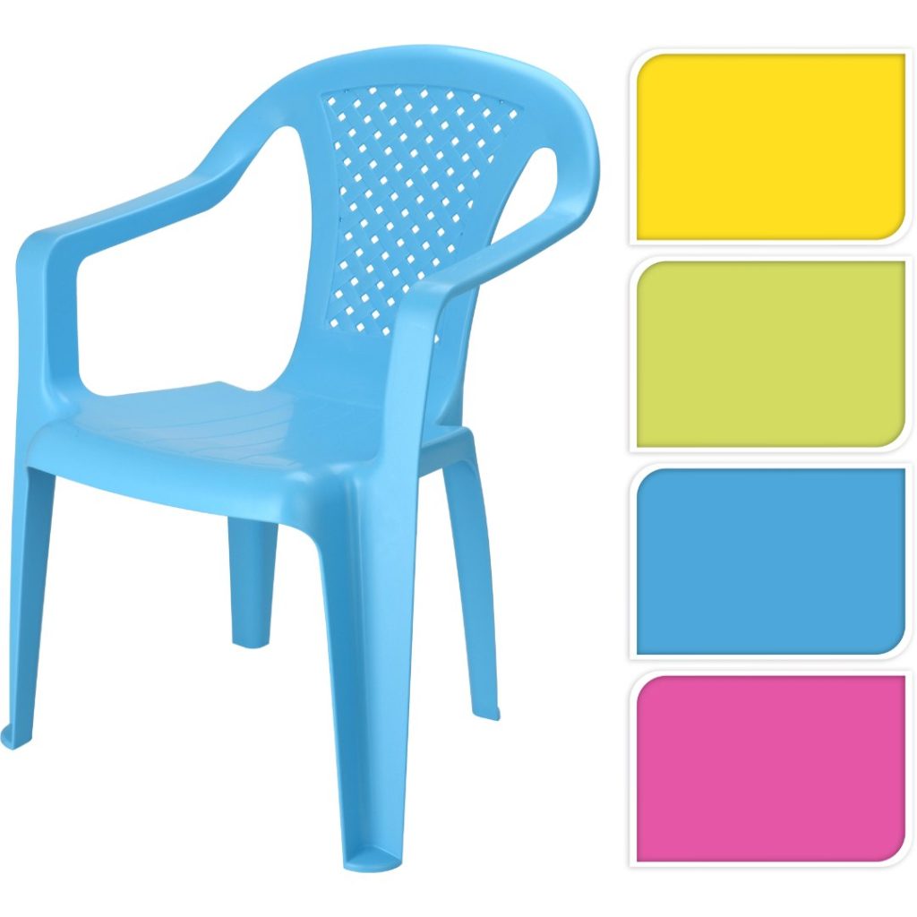 Barnestol plast 4ass farger