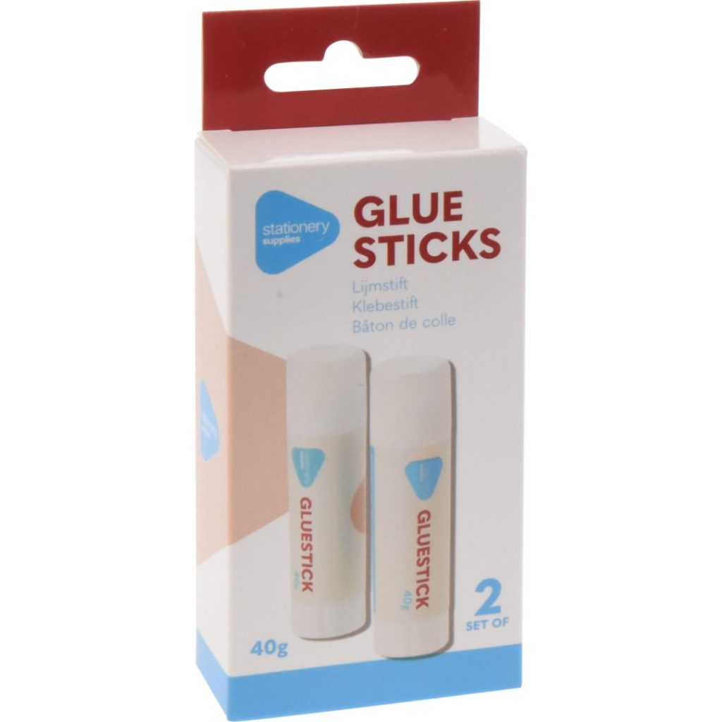 Basic limstift 40 gram 2pk