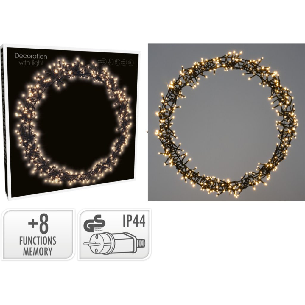 Krans 48cm 400led varm hvit