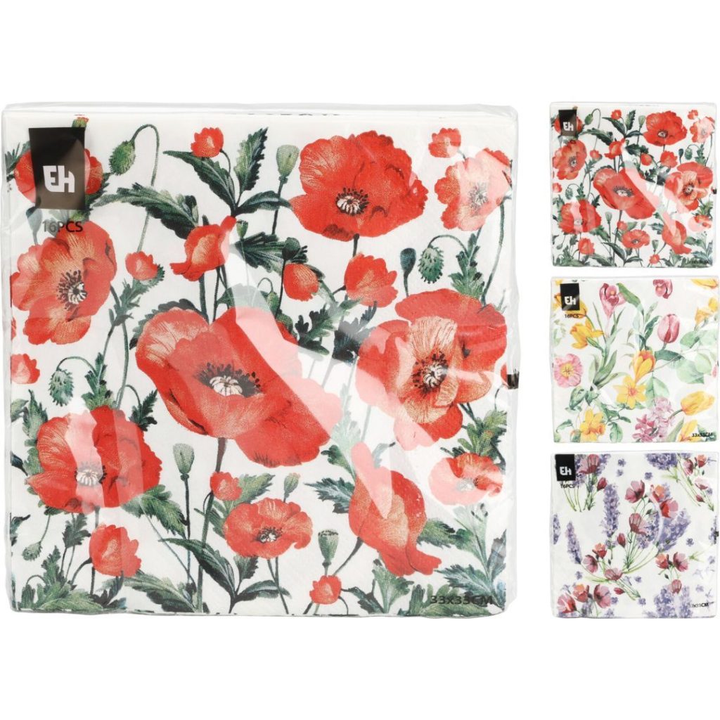 Servietter 33x33cm sett 16 stk