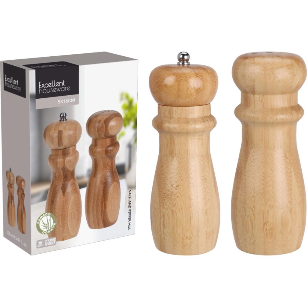 Pepper og saltkvernsett tre 2 stk