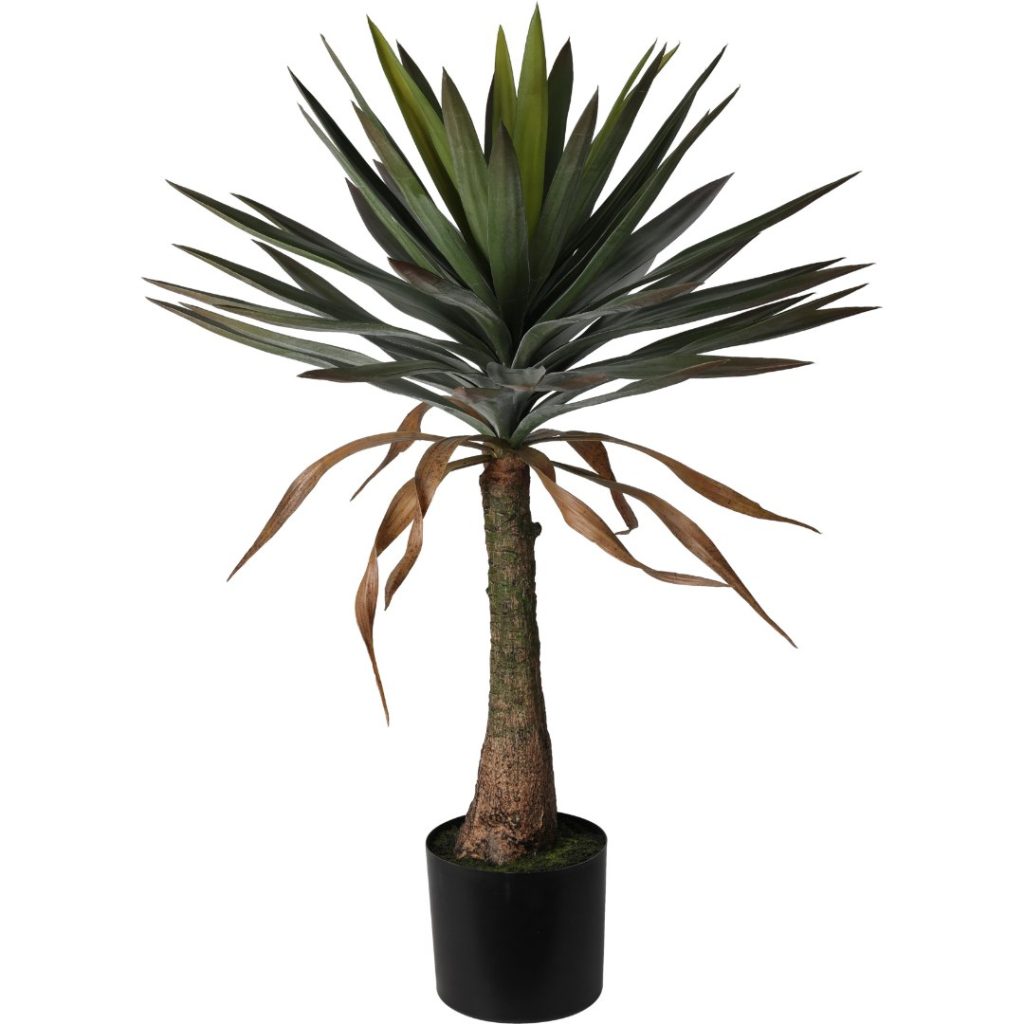 Yucca-tre 90 cm i svart potte