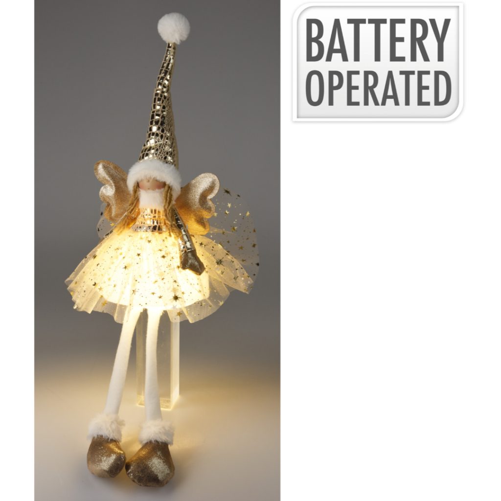 Angel girl w led 60cm gull