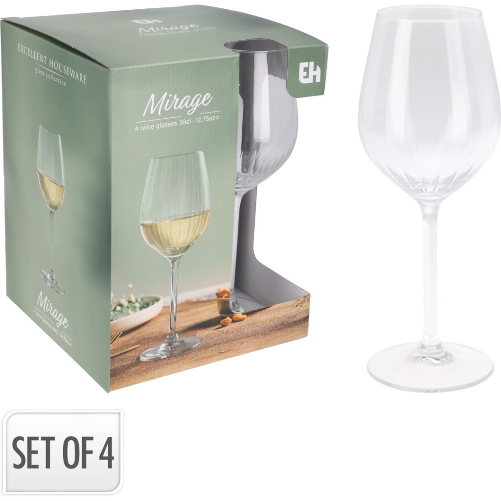 Vinglass 380ml sett 4 stk
