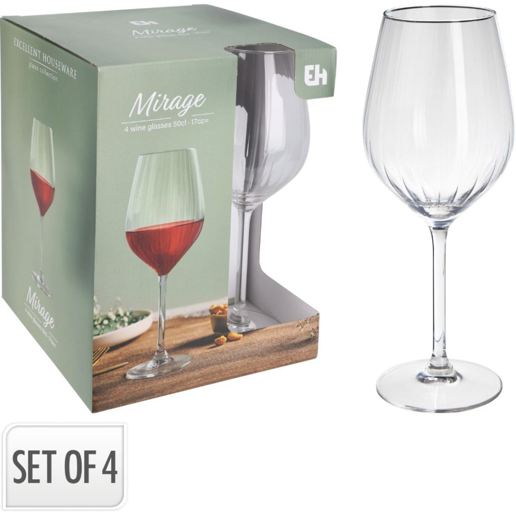Vinglass 500ml sett 4 stk