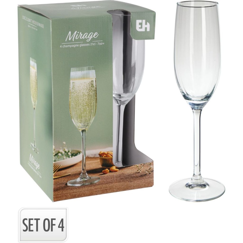 Champagneglass 210ml sett 4 stk