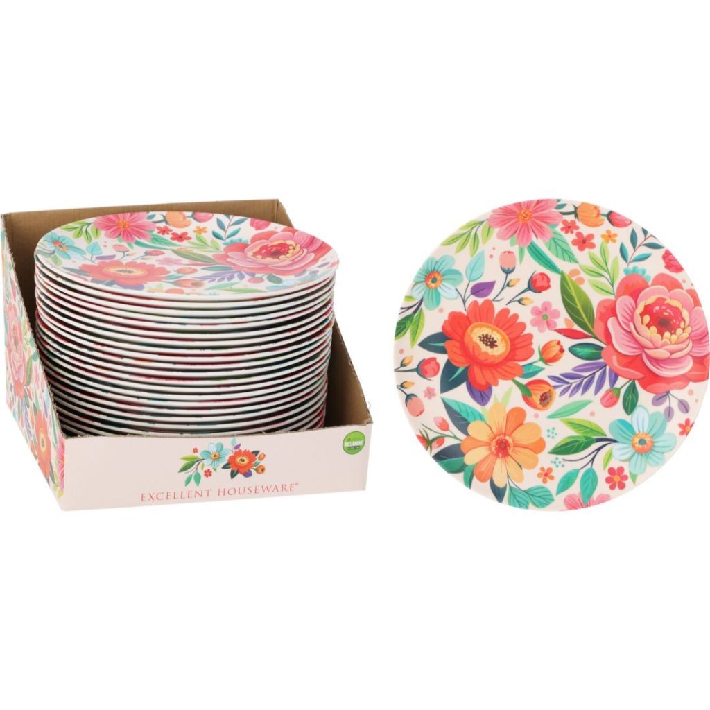 Tallerken melamin blomst