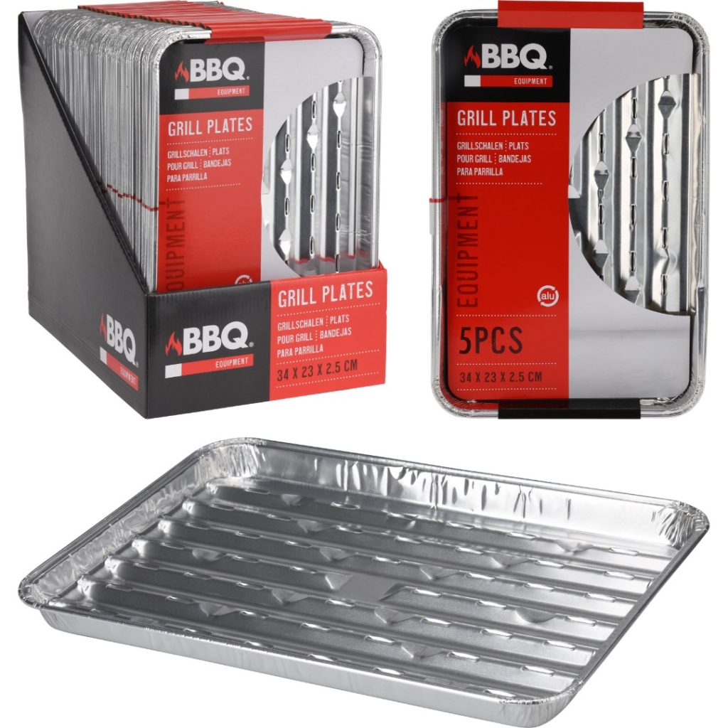Bbq grill grill plater sett 5 stk