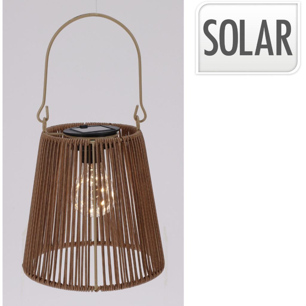 Solcellelampe natur metall