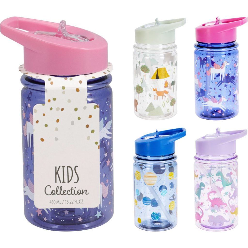 Sports flaske 450ml 4ass barn