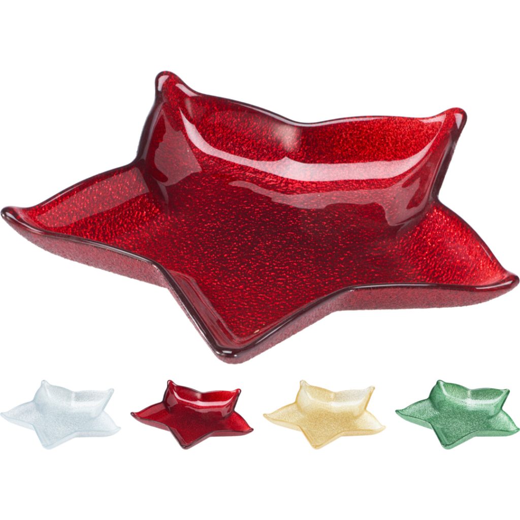 Fat glass 21cm star 3ass farger