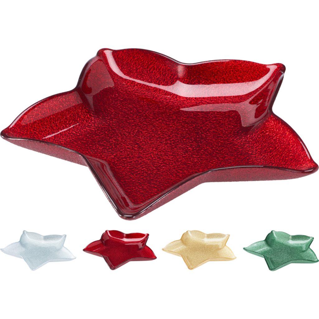 Fat glass 30cm star 4ass farger