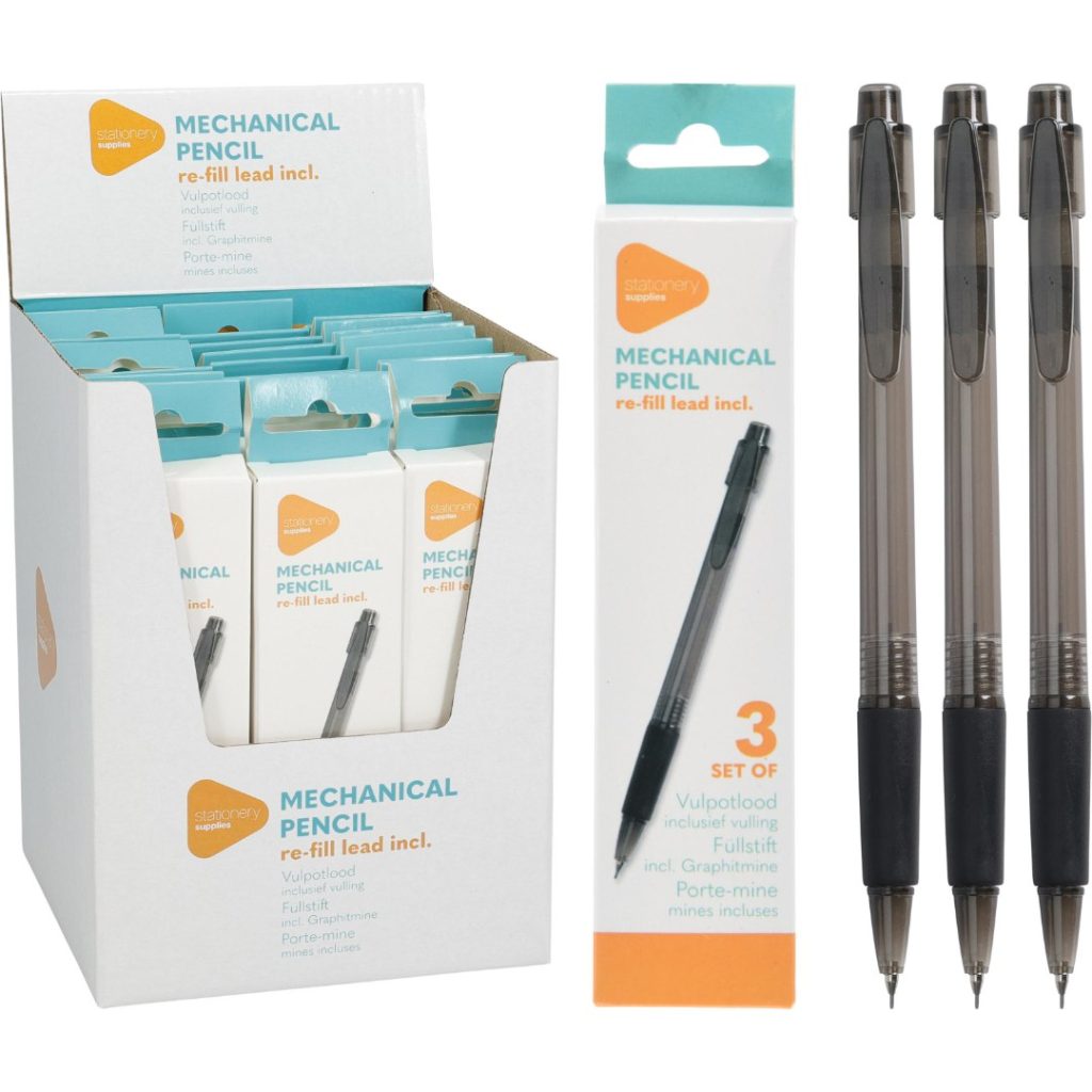 Basic mekanisk blyantsett  3pk