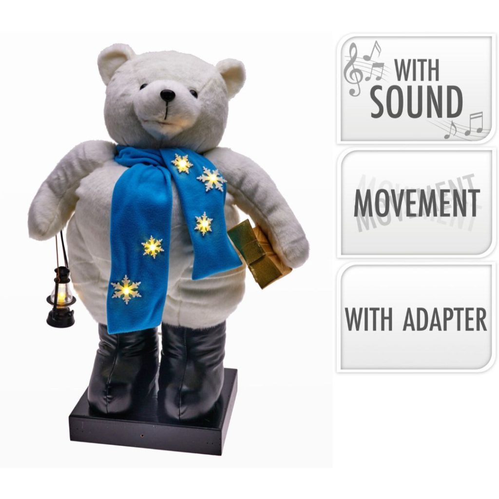 Bear 110cm med led og musikk