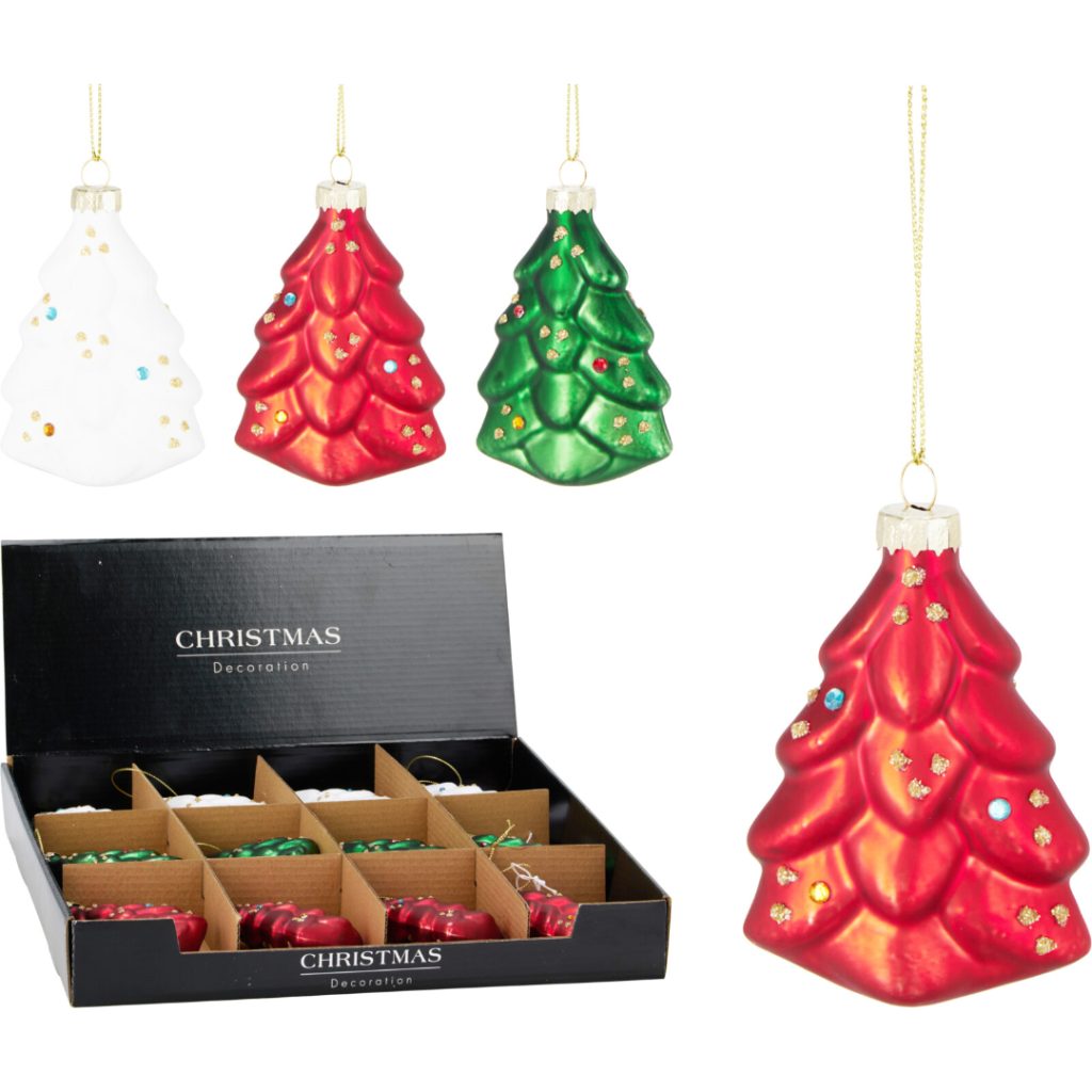 Juletre deco juletre 87mm 3ass