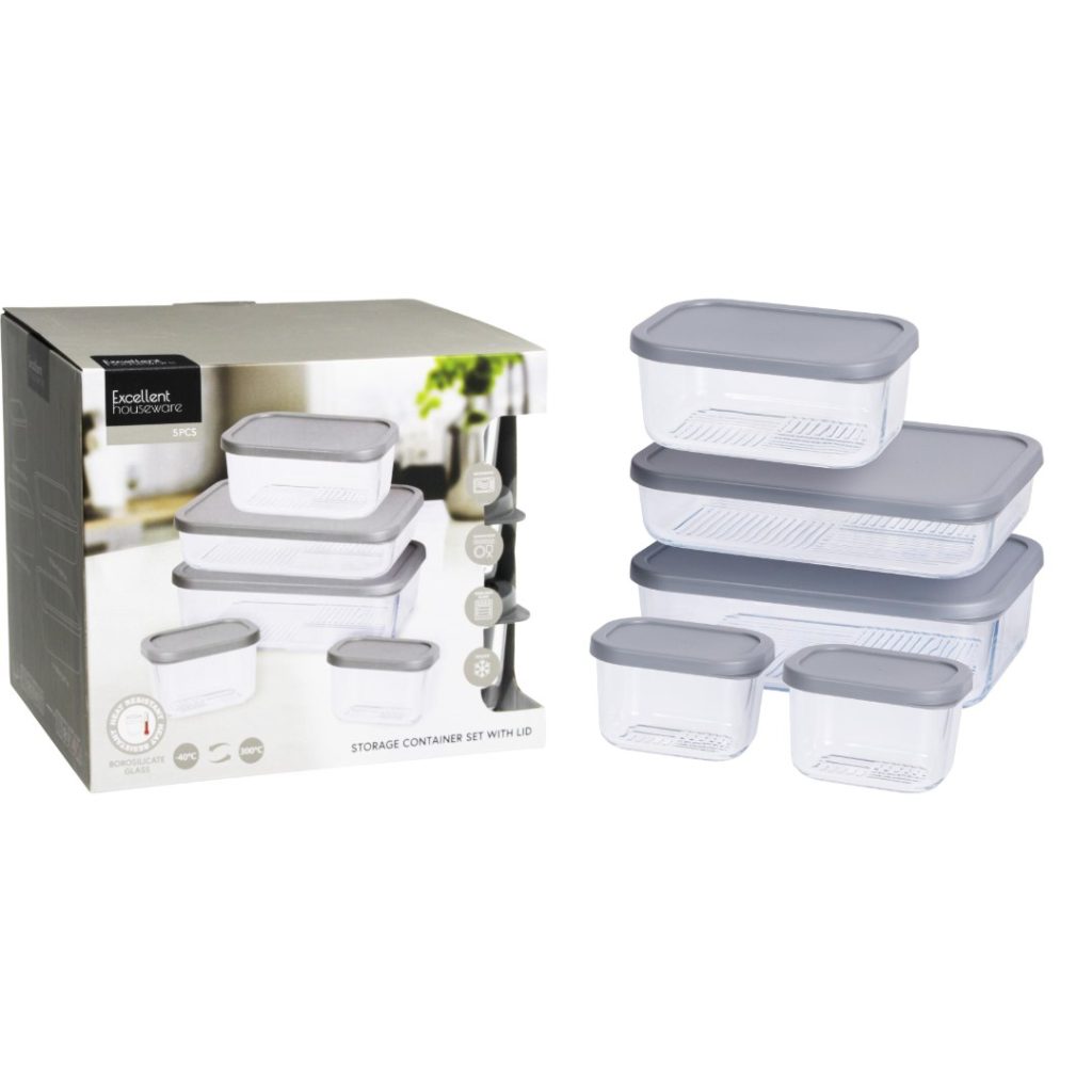 Oppbevaringsbokser 5pk