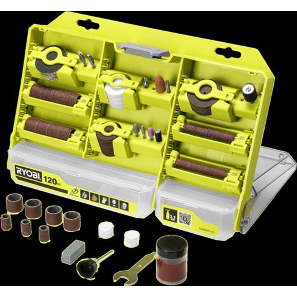 Ryobi tilbehørssett 120 deler rar800k-12
