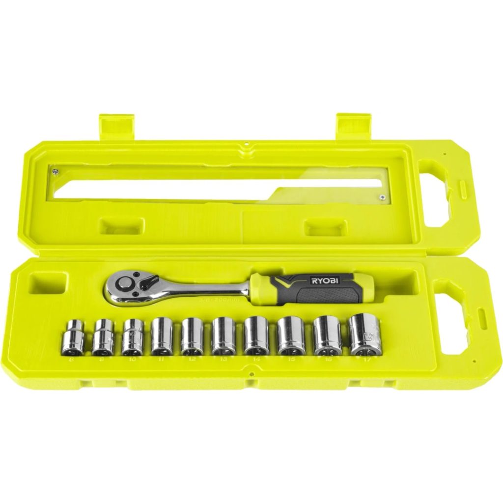 Ryobi skralle og hylser rhrs11pc