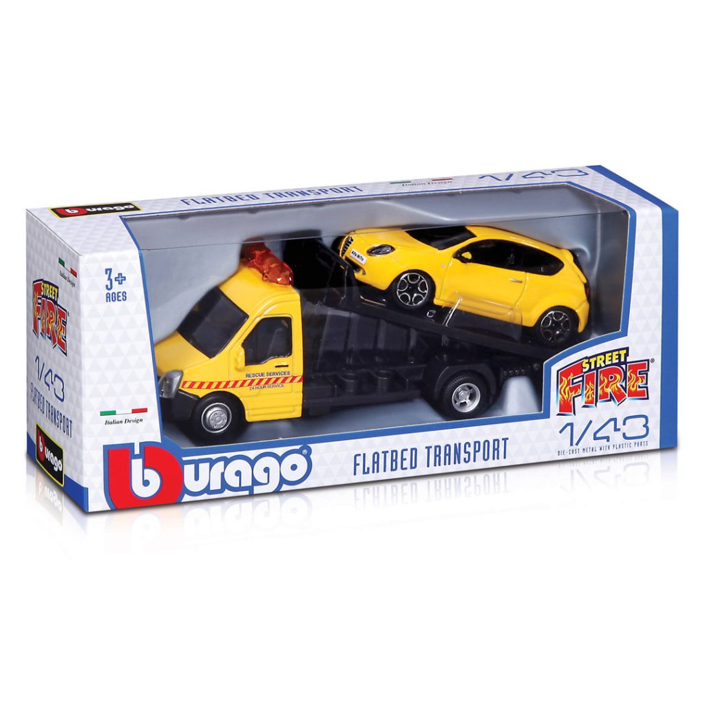 Bburago flatbed transport 1:43 street fi