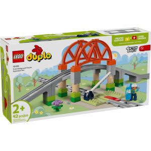 Lego utvidelsessett med togbro og skinne