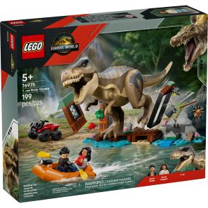 Lego på flukt fra t. rex