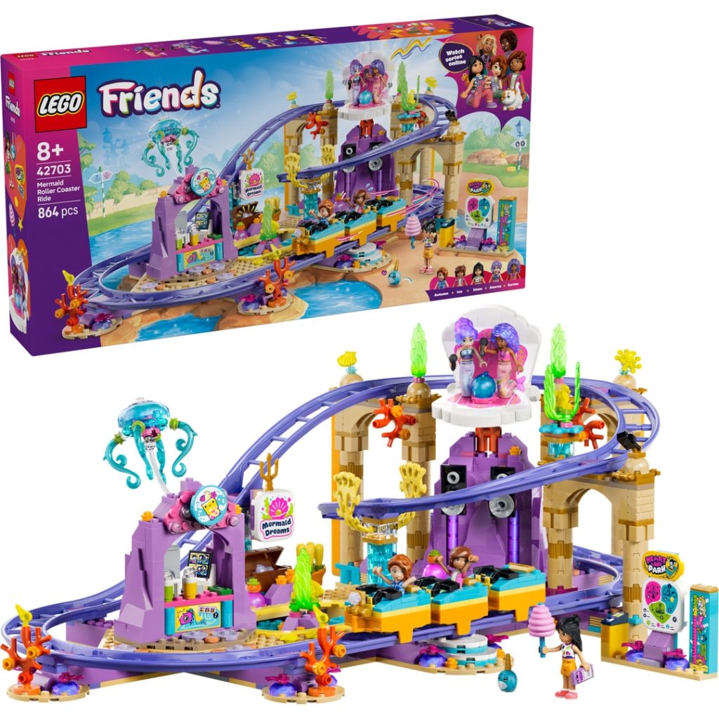 Lego berg-og-dal-bane med havfruetema