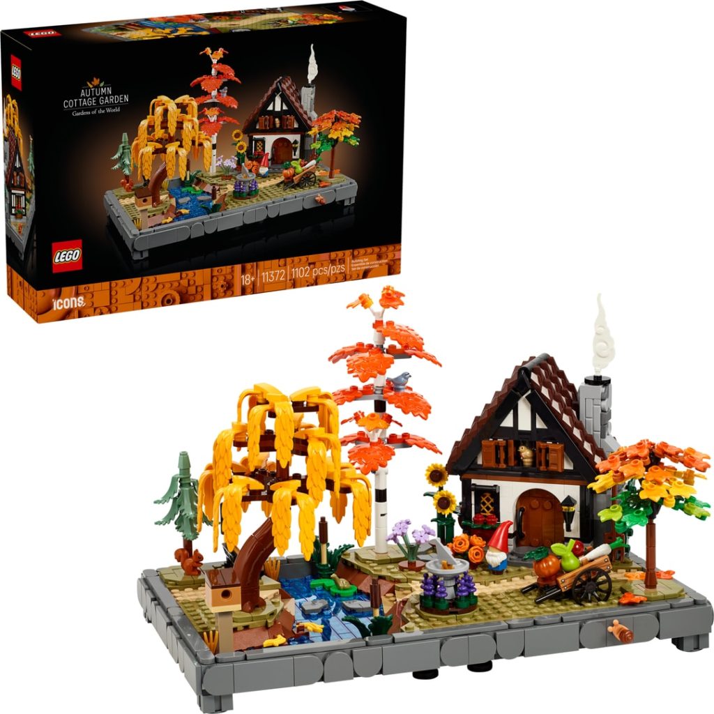 Lego høstlig hage med lite hus