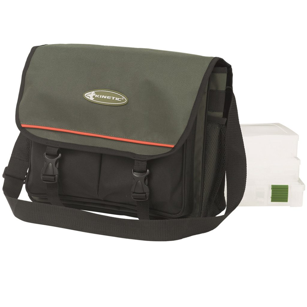 Kinetic fishing bag w/3 boxes 12l moss g