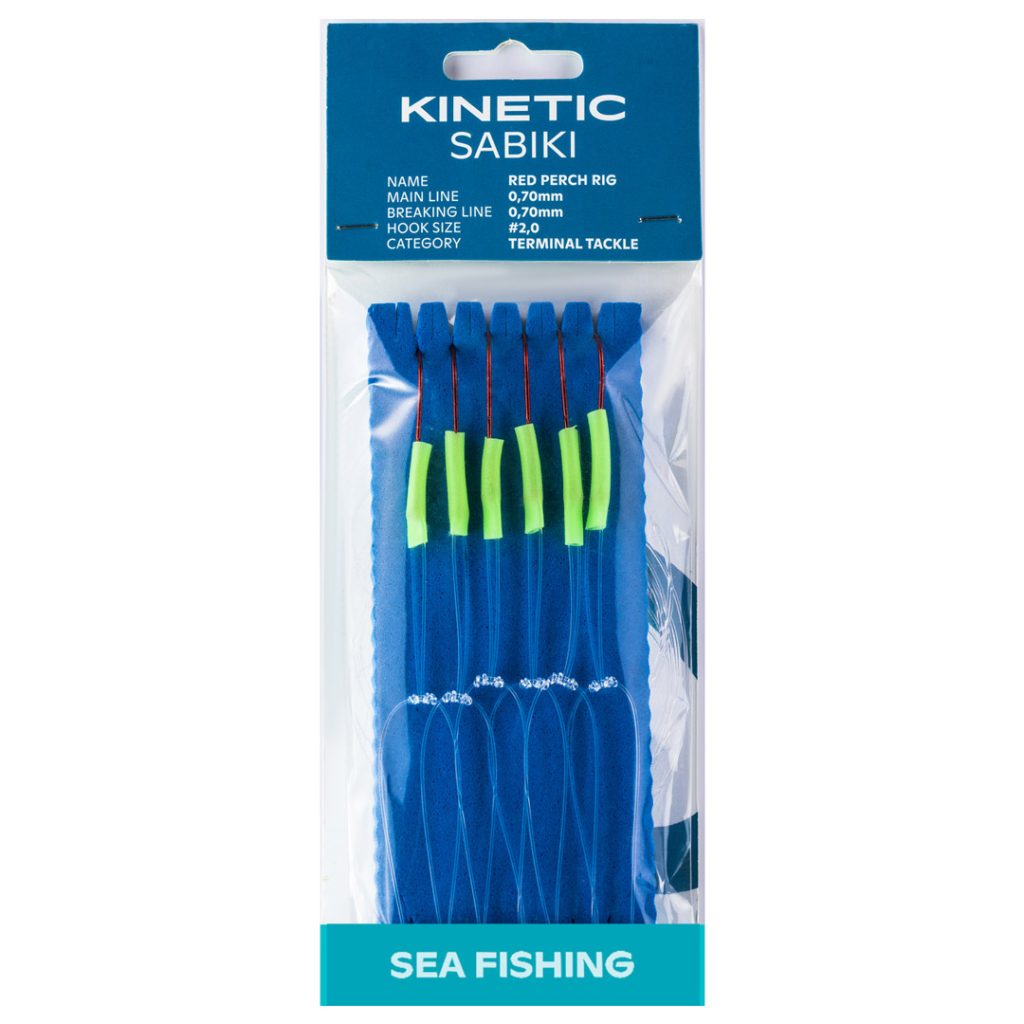 Kinetic sabiki red perch #2/0 green/glow