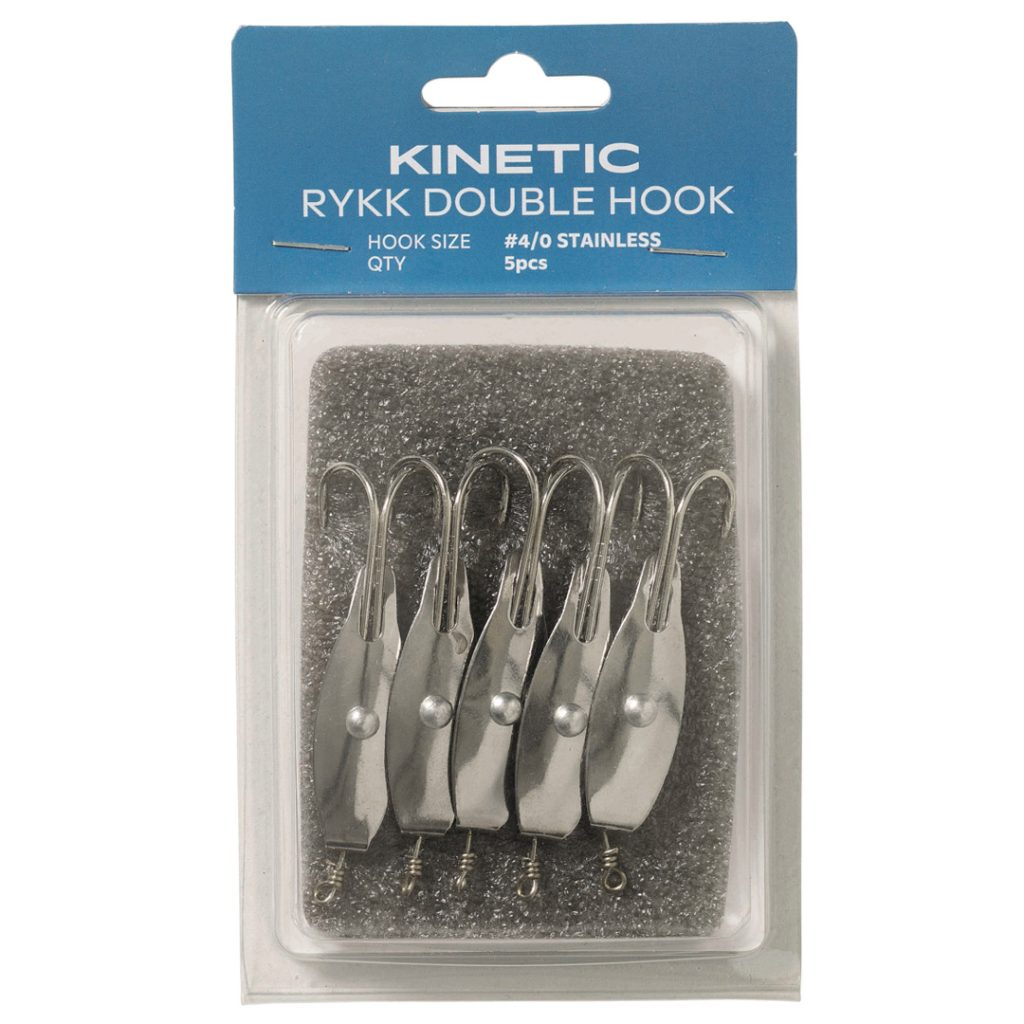 Kinetic rykk double hook #4/0 stainless/