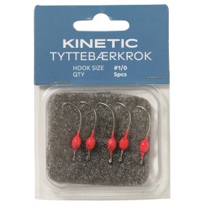 Kinetic tyttebærkrok #1/0 red 5pcs