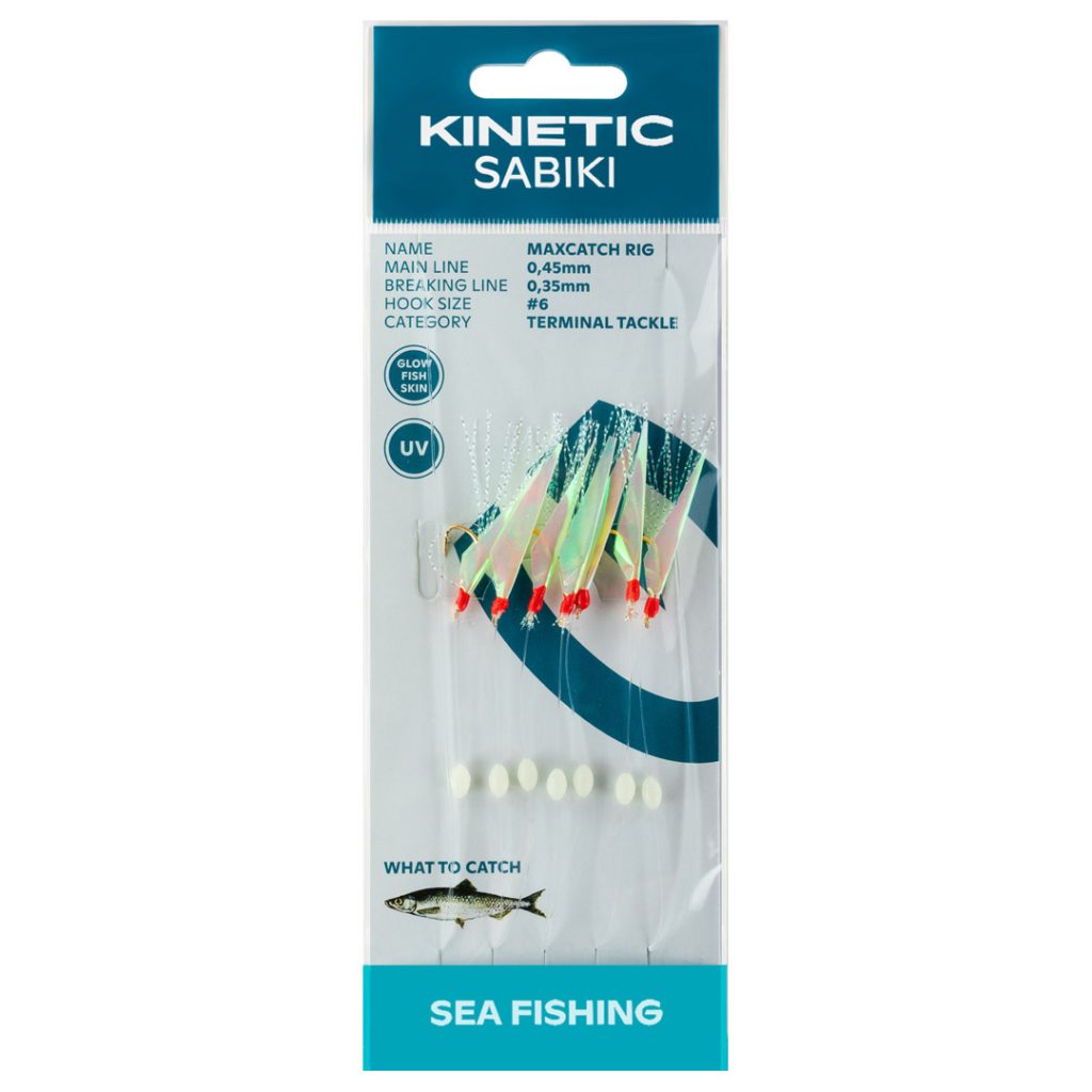 Kinetic sabiki maxcatch #6 glow fishskin