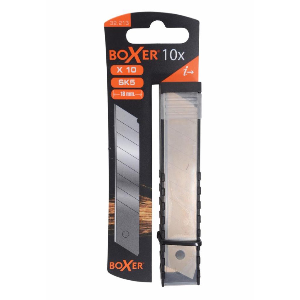 Boxer knivblad 18 mm x 10 stk. sk5 stål