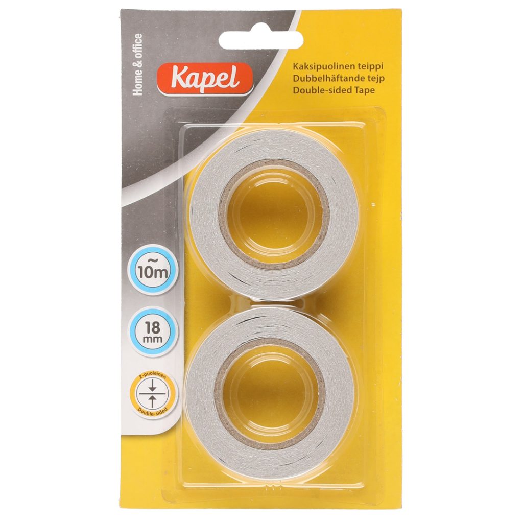 Kapel dobbelsidig tape 2 stk 10mx18mm