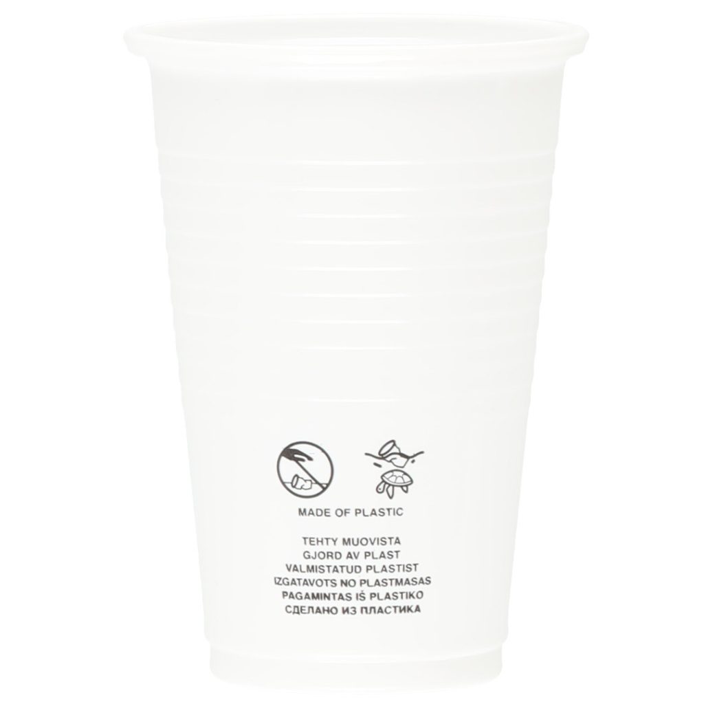Saana plast kopp hvit 200 ml 50 stk