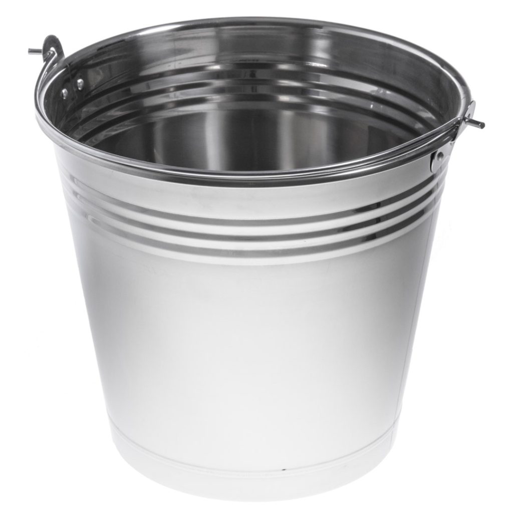 Rustfri stålbøtte 12 liter