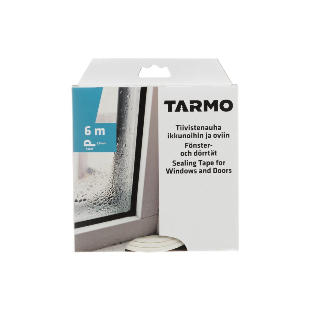 Tarmo vindustetning p-profil hvit 6 m